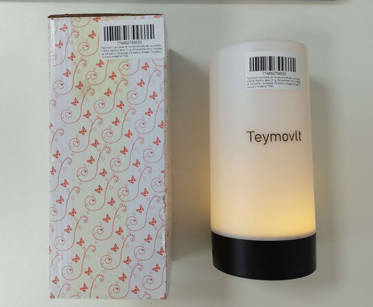 Teymovlt Lampada da tavolo piccola per scrivania, colore: bianco, peso: 51 g, dimensione mini, lunghezza 3,6 pollici, larghezza 3,6 pollici, altezza 7,4 pollici, numero modello: TY06