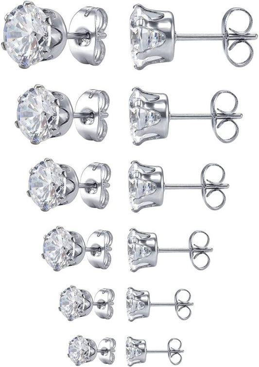 CZ Stud Earring Set