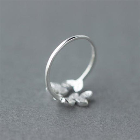 Silver Leaves Ring