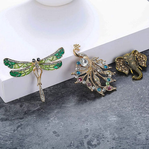 8 Pcs Animal Brooches Set