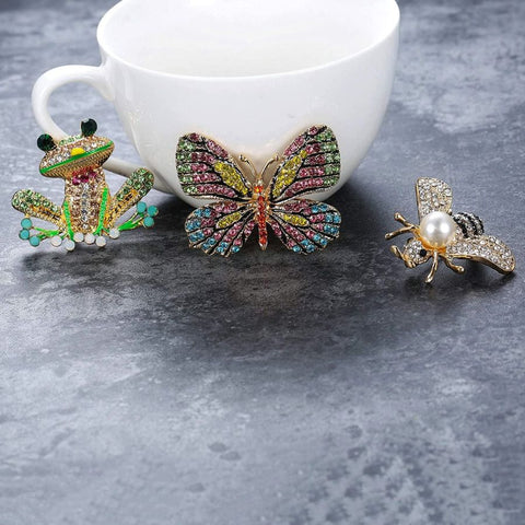 8 Pcs Animal Brooches Set