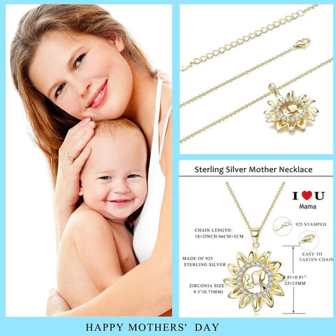 Sunflower Mom Necklace