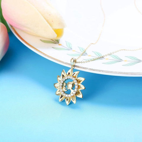 Sunflower Mom Necklace