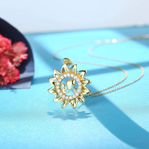 Sunflower Mom Necklace