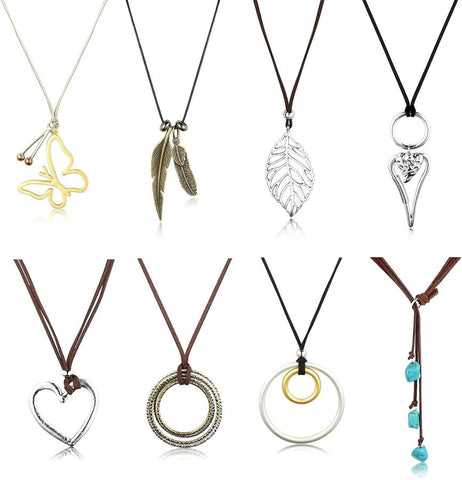 9 Pcs Long Necklaces