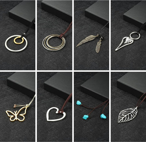 9 Pcs Long Necklaces