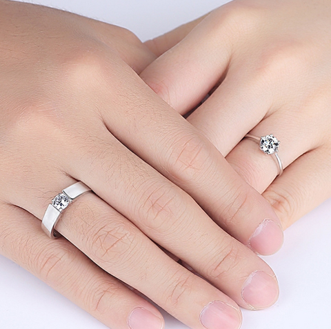 Couples CZ Stone Rings