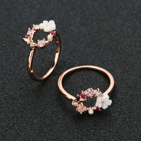 Butterfly Flower Ring