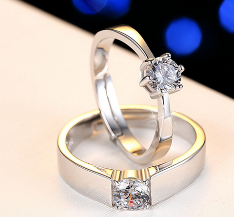 Couples CZ Stone Rings