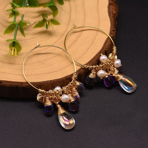 Pearl Czech Crystal Earrings