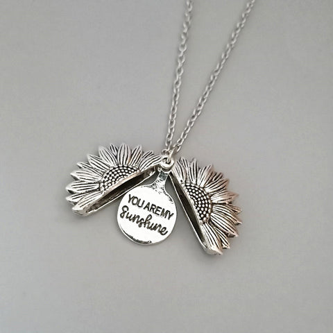 Sunflower  Lettering Necklace