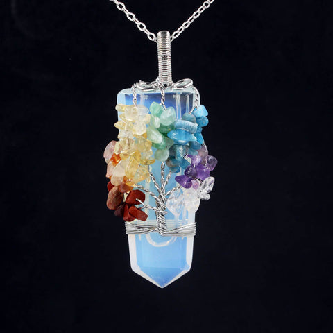 Crystal Tree Winding Necklace