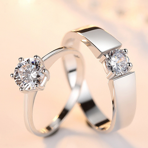 Couples CZ Stone Rings