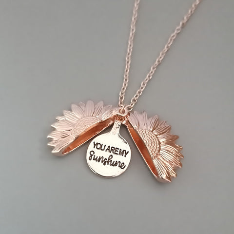 Sunflower  Lettering Necklace