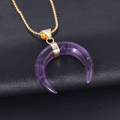 Semi-precious Moon Necklace