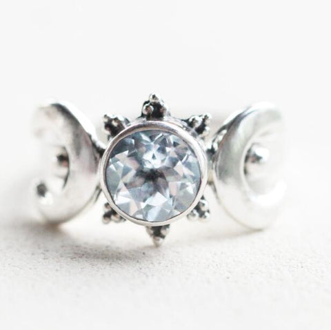 Vintage Silver Moonstone Ring