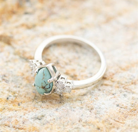 Turquoise Three-piece Ring