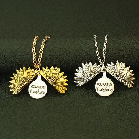 Sunflower  Lettering Necklace