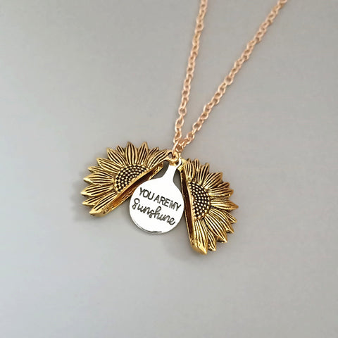 Sunflower  Lettering Necklace