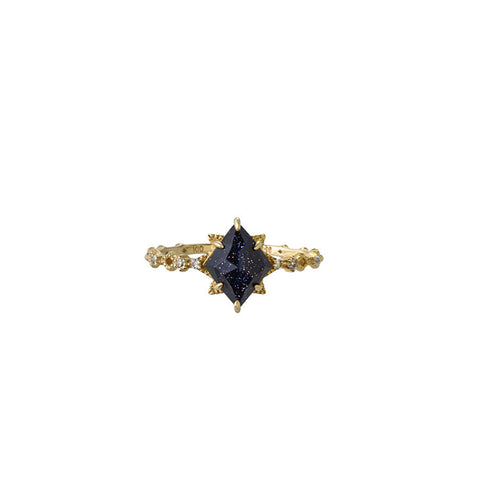 Crown Blue Opal Ring