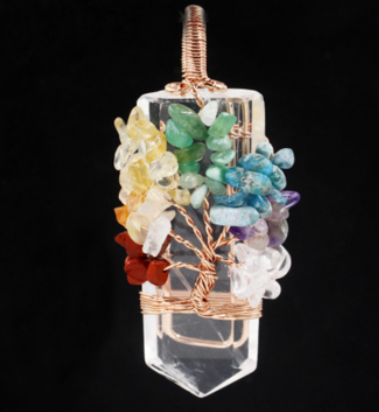 Crystal Tree Winding Necklace