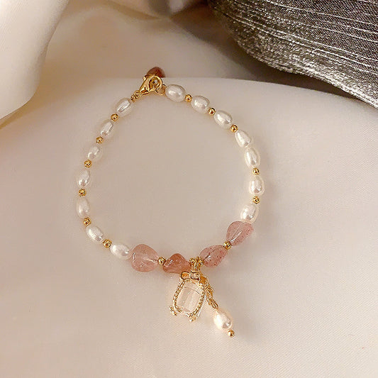 Peach Blossom Pearl Bracelet