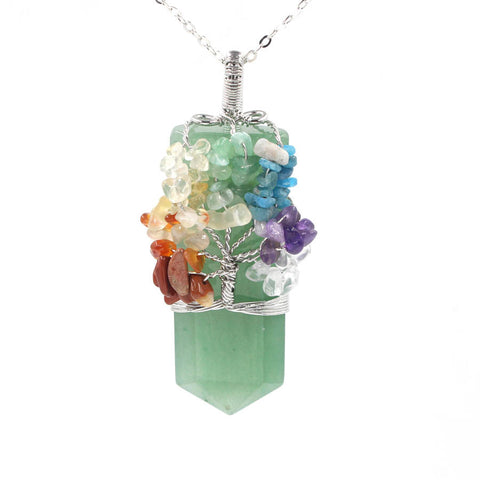 Crystal Tree Winding Necklace