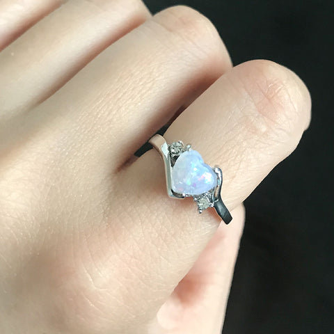 Heart-shaped Opal Ring