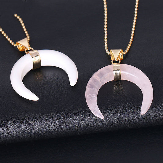 Semi-precious Moon Necklace