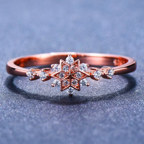 Sterling Silver Snowflake Ring