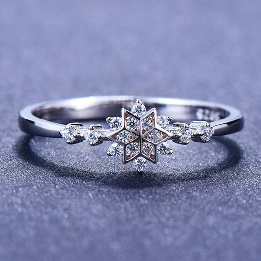 Sterling Silver Snowflake Ring