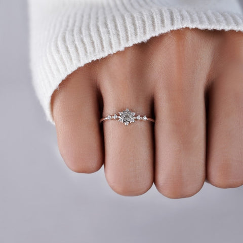 Sterling Silver Snowflake Ring