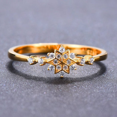 Sterling Silver Snowflake Ring