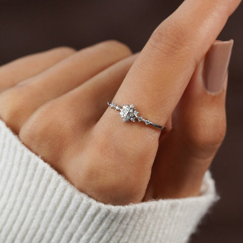 Sterling Silver Snowflake Ring