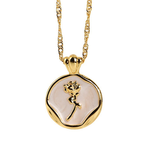 Classic Rose Medal Pendant