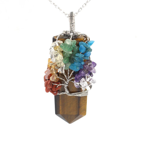 Crystal Tree Winding Necklace