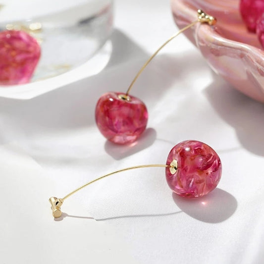 Celia Pink Cherry Earrings