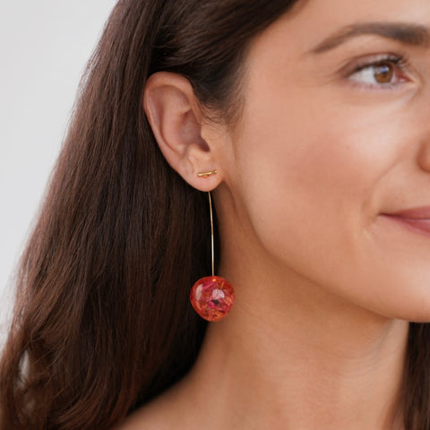 Celia Pink Cherry Earrings