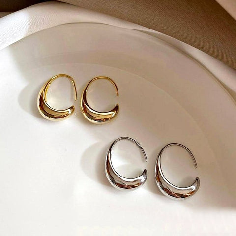 Classic Drop Hoop Earrings