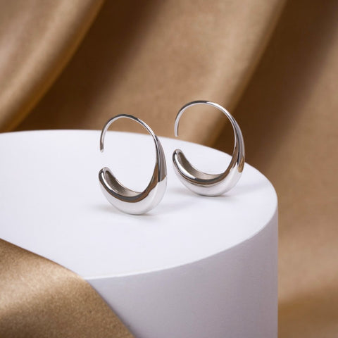 Classic Drop Hoop Earrings