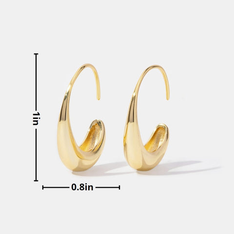 Classic Drop Hoop Earrings