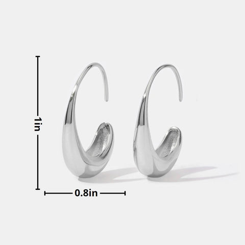 Classic Drop Hoop Earrings