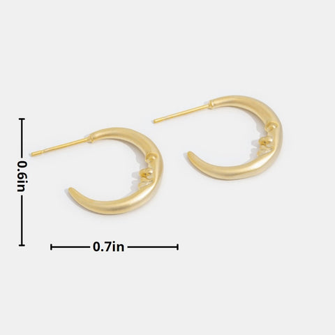 Crescent 18K Gold Moon Earrings