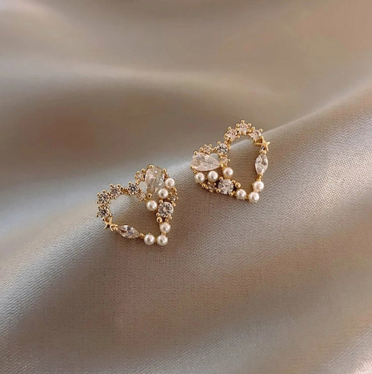 Crystal Heart Earrings