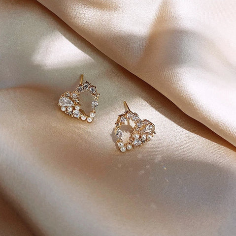 Crystal Heart Earrings