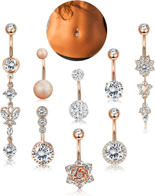 8pcs Belly Button Rings