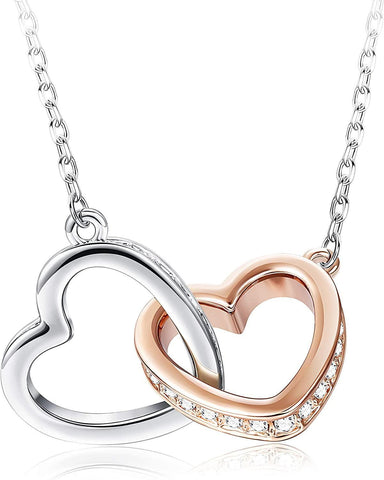 Rose Gold Double Hearts