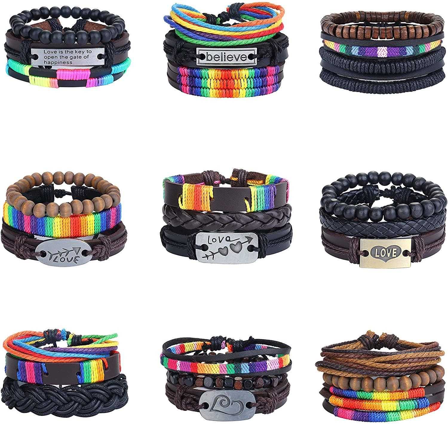 9Pcs  LGBTQ  Bisexual Bracelet