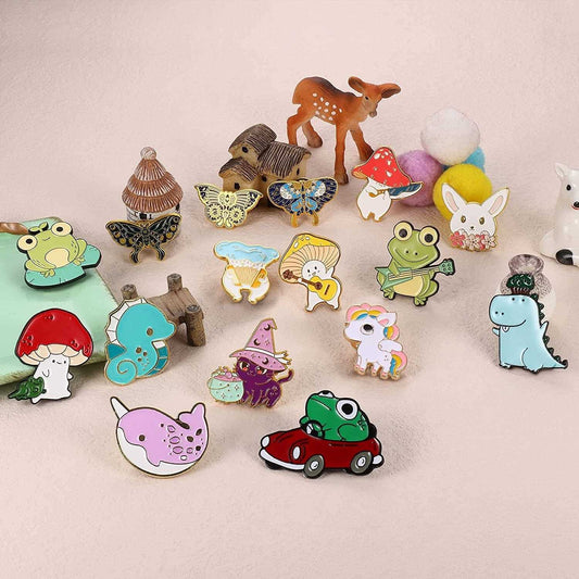 16Pcs Cute  Enamel Pins