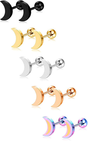 5Pcs Barbell Piercing  Earrings